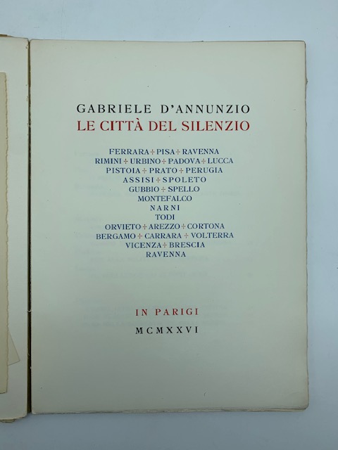 Le città del silenzio